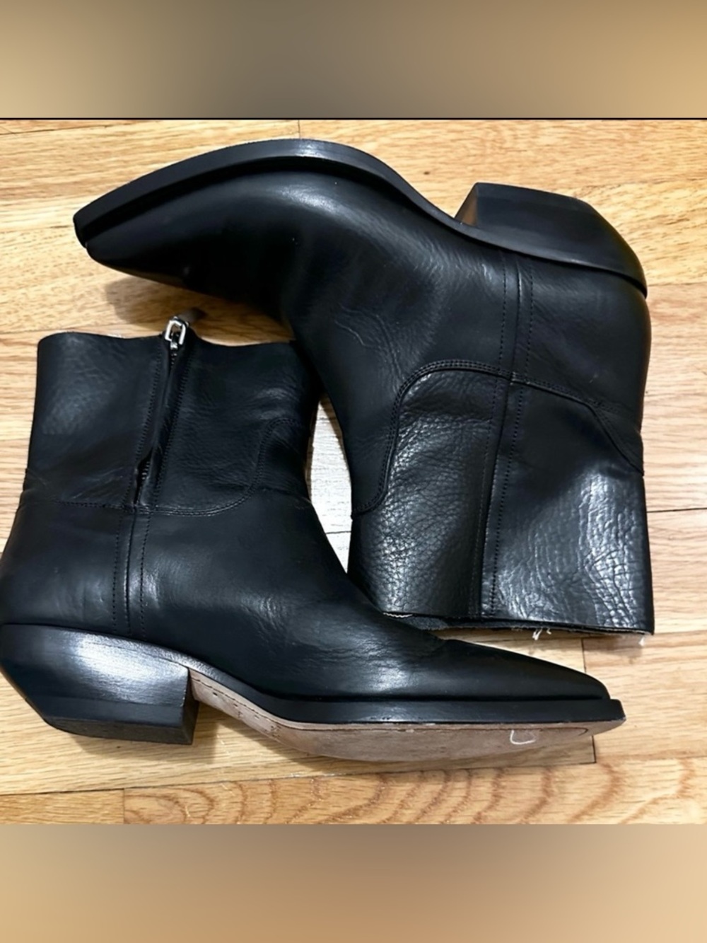 Yves Saint Laurent Women’s Theo Frayed Western Ankle Boots - Picture 13 of 16